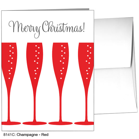 Champagne - Red, Greeting Card (8141C)