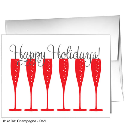 Champagne - Red, Greeting Card (8141DA)