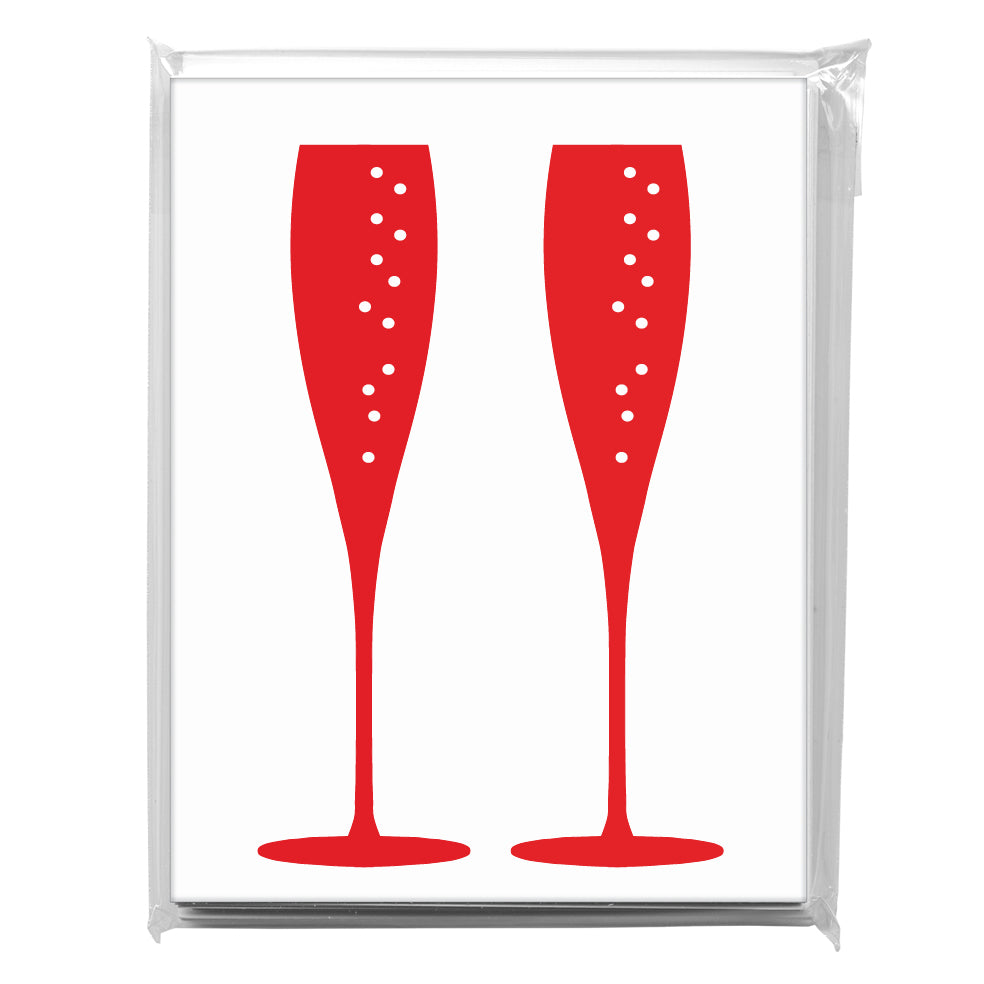 Champagne - Red, Greeting Card (8141)
