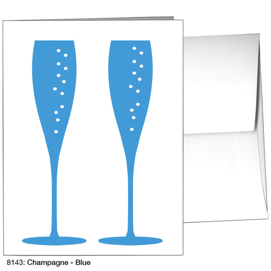 Champagne - Blue, Greeting Card (8143)