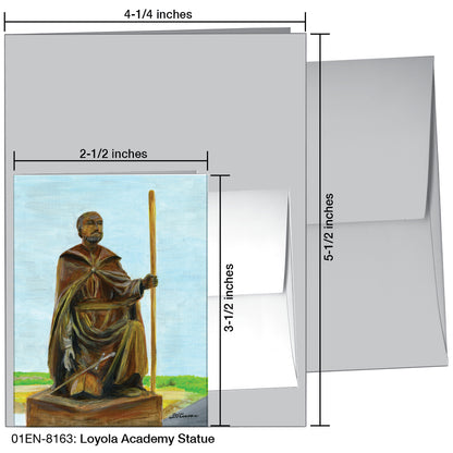 Loyola Academy Statue, Chicago, Greeting Card (8163)