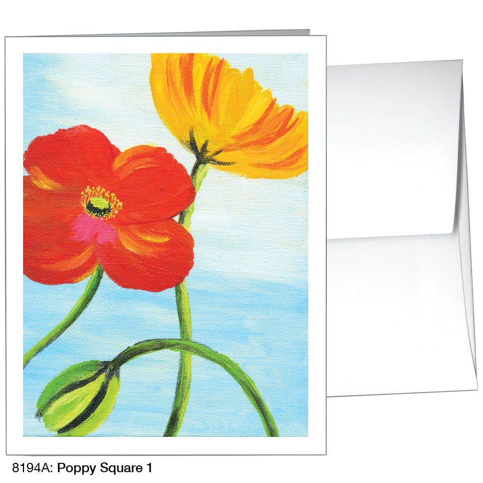 Poppy Square 1, Greeting Card (8194A)