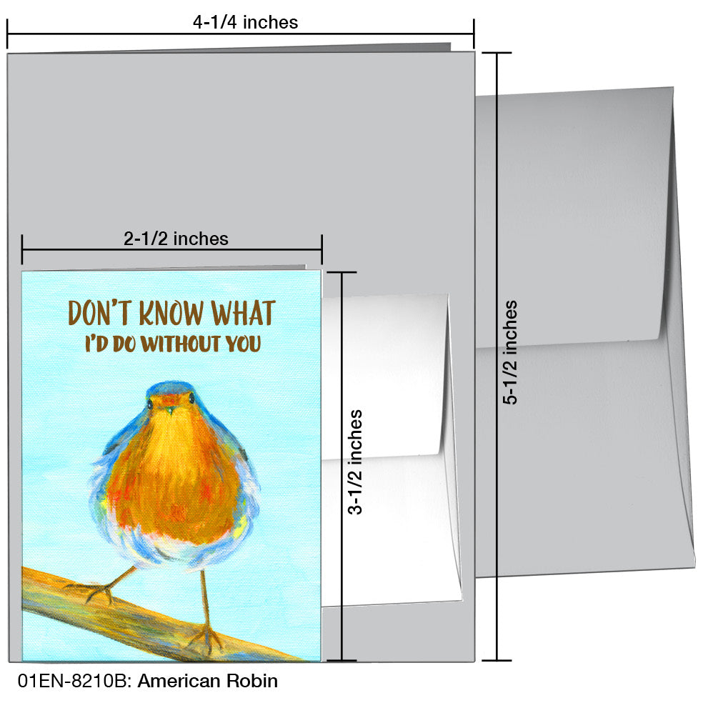 American Robin, Greeting Card (8210B)