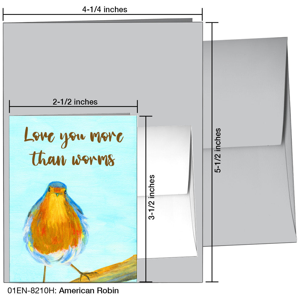 American Robin, Greeting Card (8210H)