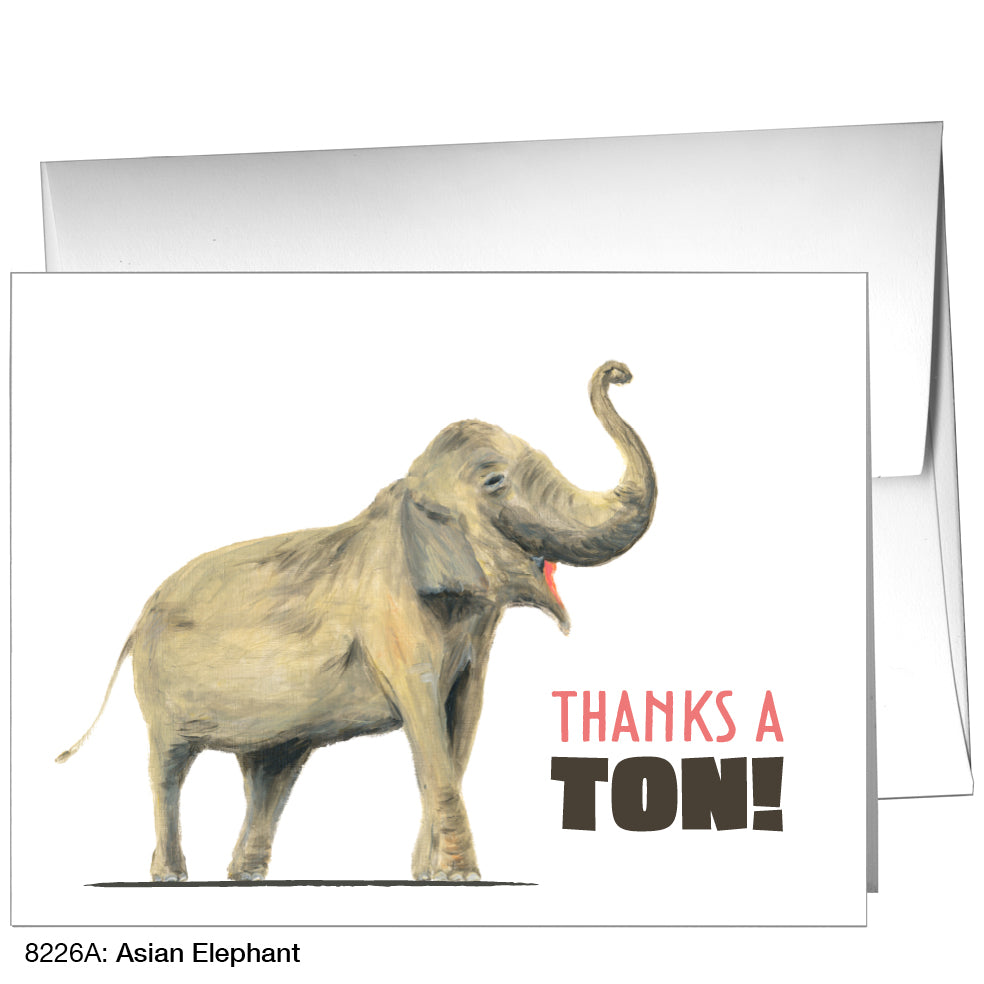 Asian Elephant, Greeting Card (8226A)