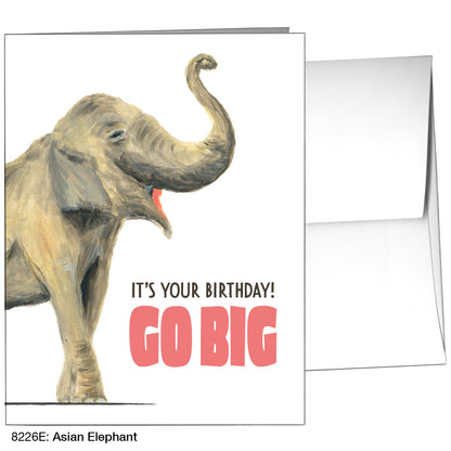 Asian Elephant, Greeting Card (8226E)