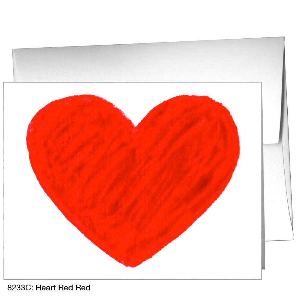 Heart Red Red, Greeting Card (8233C)