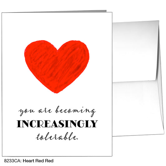 Heart Red Red, Greeting Card (8233CA)