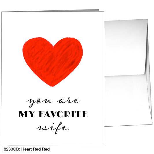 Heart Red Red, Greeting Card (8233CB)
