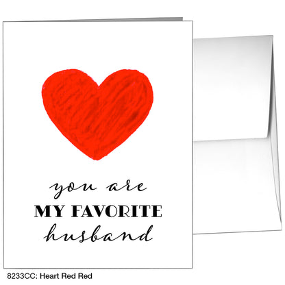 Heart Red Red, Greeting Card (8233CC)