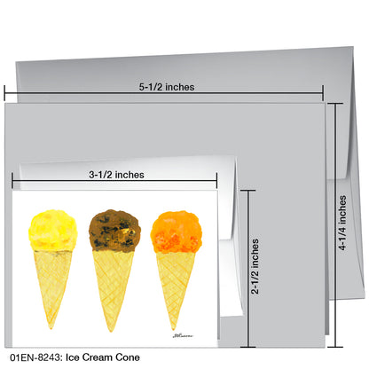 Ice Cream Cone, Greeting Card (8243)
