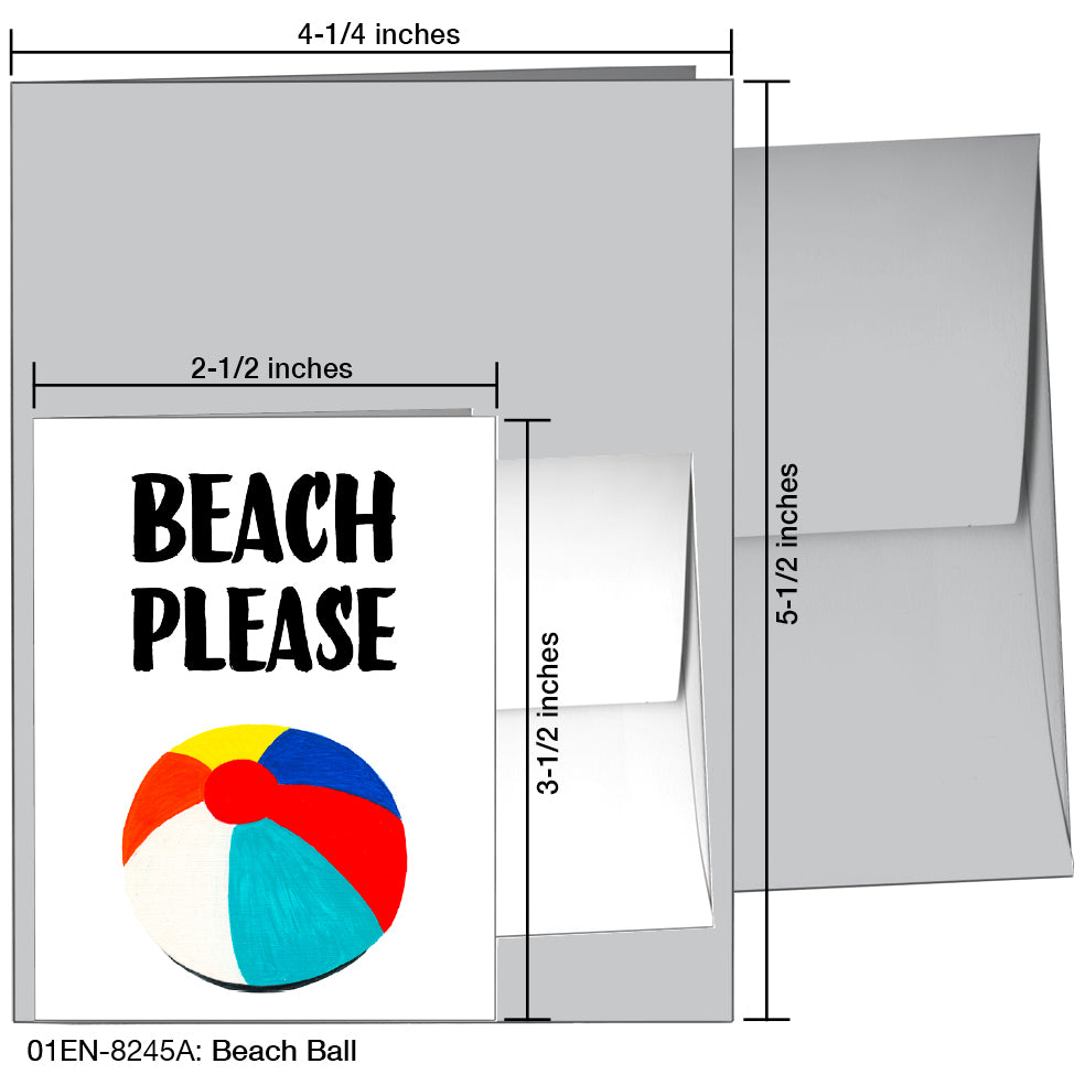 Beach Ball, Greeting Card (8245A)
