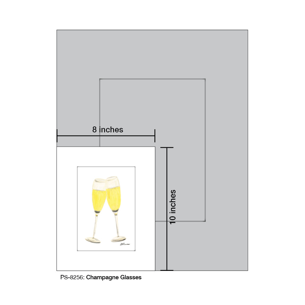 Champagne Glasses, Print (#8256)