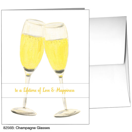 Champagne Glasses, Greeting Card (8256B)