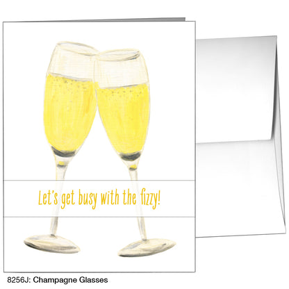Champagne Glasses, Greeting Card (8256J)