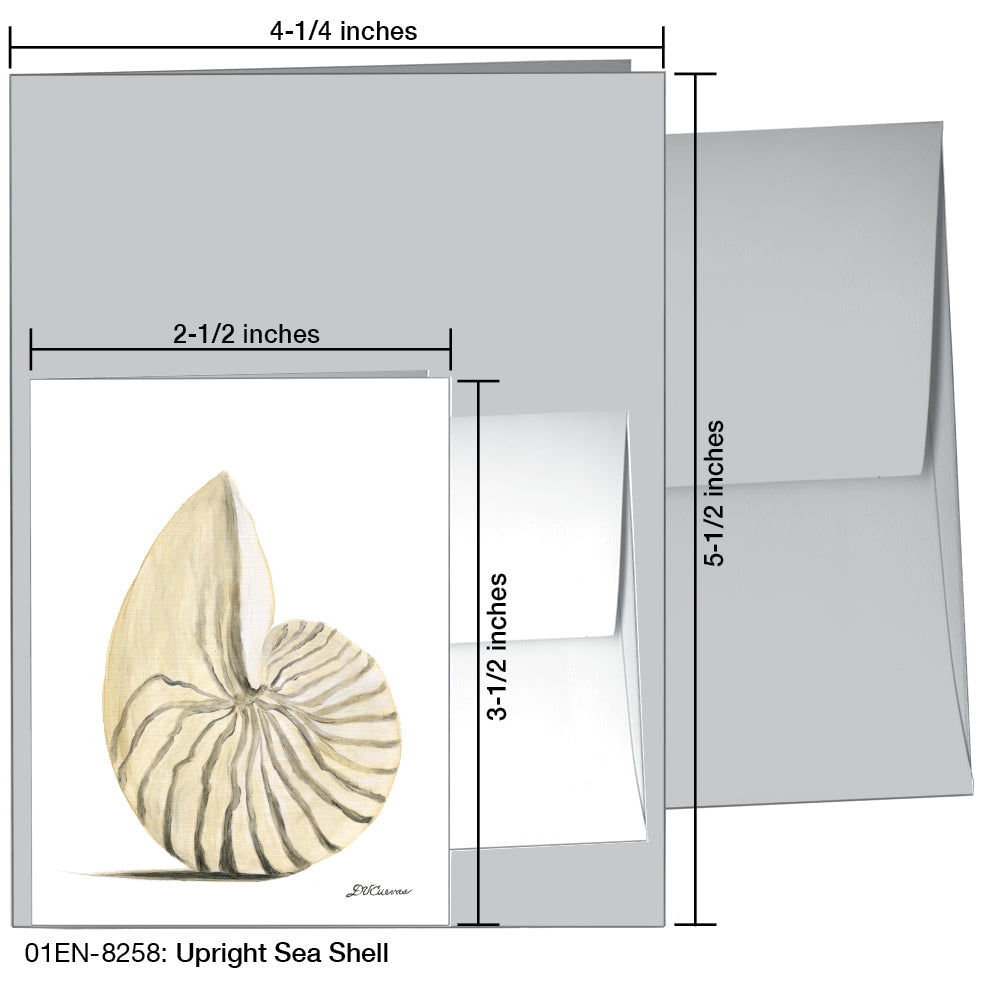 Upright Sea Shell, Greeting Card (8258)