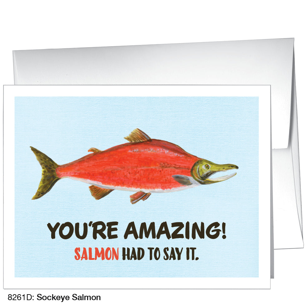 Sockeye Salmon, Greeting Card (8261D)