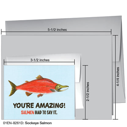 Sockeye Salmon, Greeting Card (8261D)