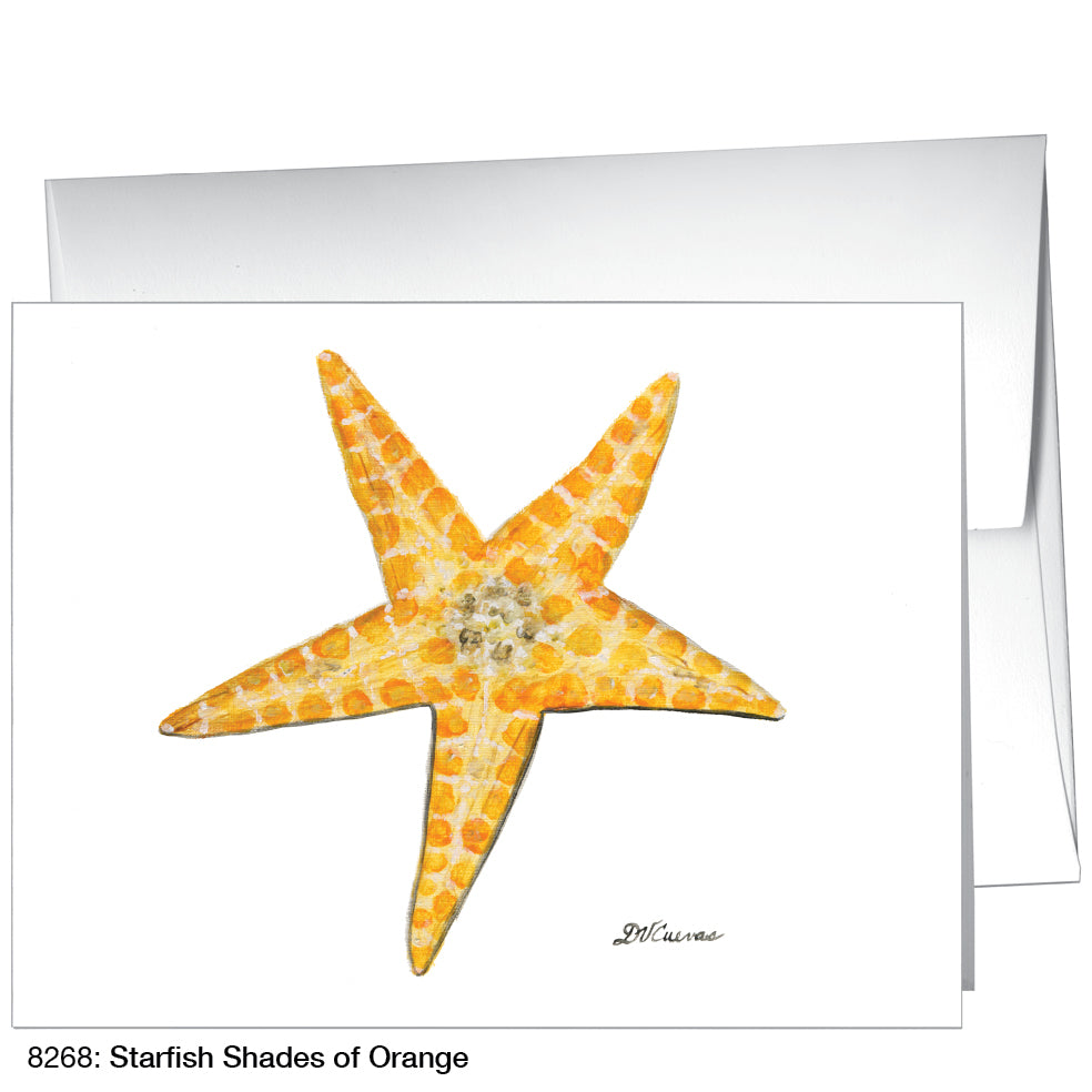 Starfish Shades Of Orange, Greeting Card (8268)