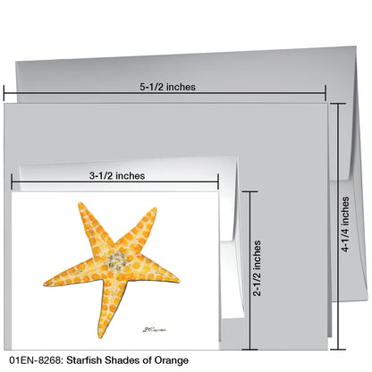Starfish Shades Of Orange, Greeting Card (8268)