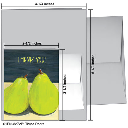 Three Pears, Greeting Card (8272B)