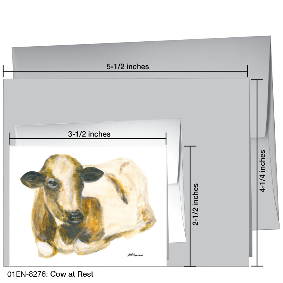 Cow At Rest, Greeting Card (8276)