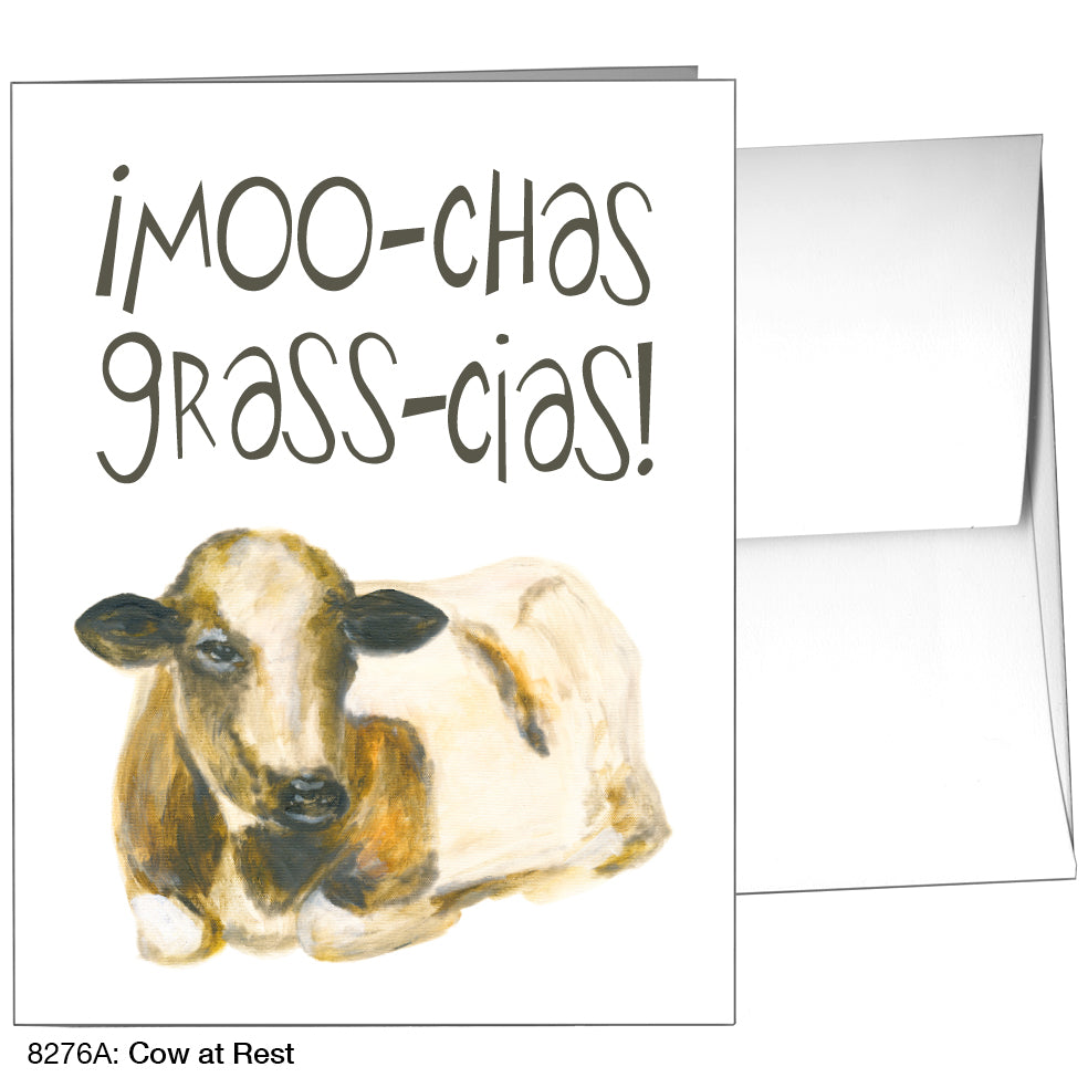 Cow At Rest, Greeting Card (8276A)