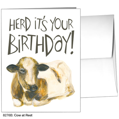 Cow At Rest, Greeting Card (8276B)