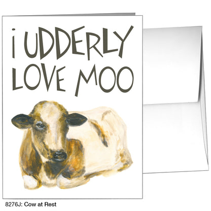 Cow At Rest, Greeting Card (8276J)