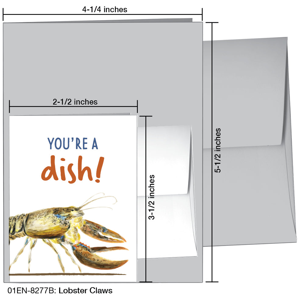 Lobster Claws, Greeting Card (8277B)