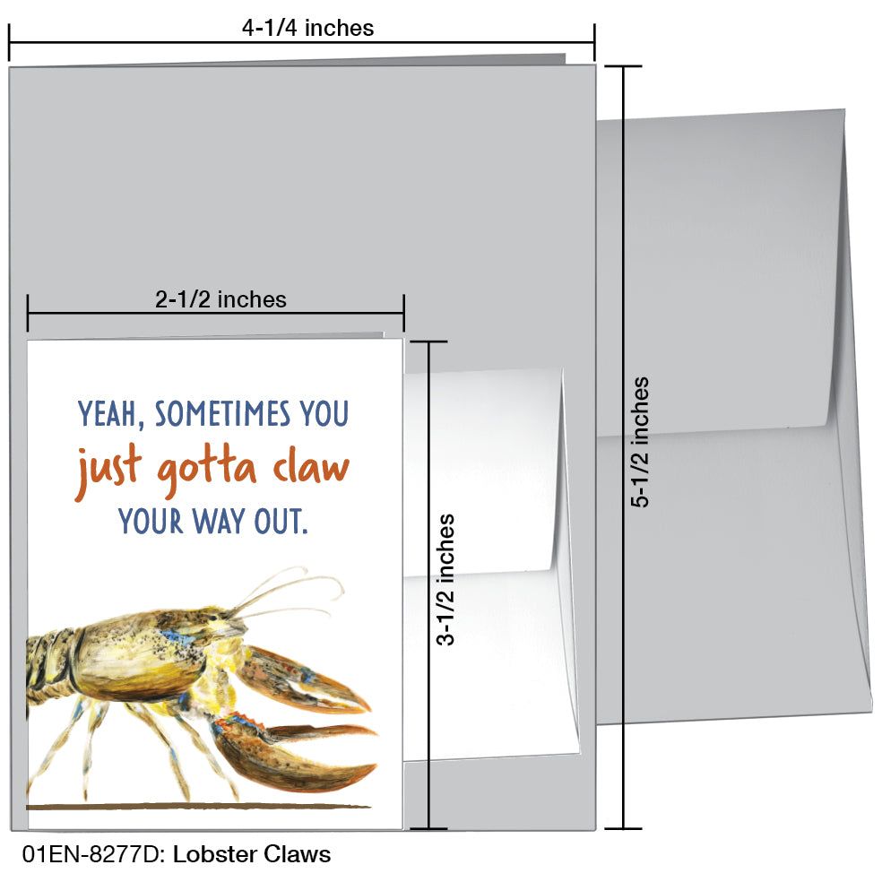 Lobster Claws, Greeting Card (8277D)