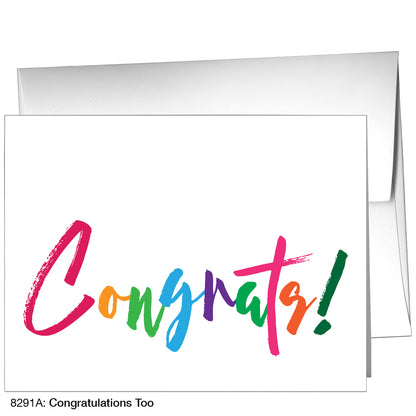 Congratulations Too, Greeting Card (8291A)
