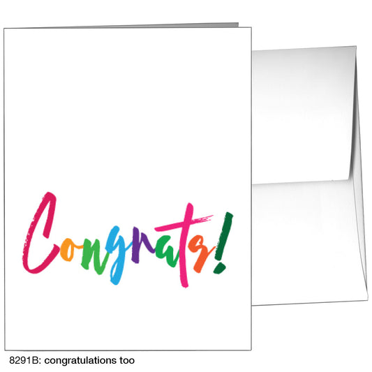 Congratulations Too, Greeting Card (8291B)
