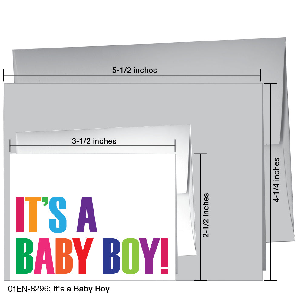 It's A Baby Boy, Greeting Card (8296)