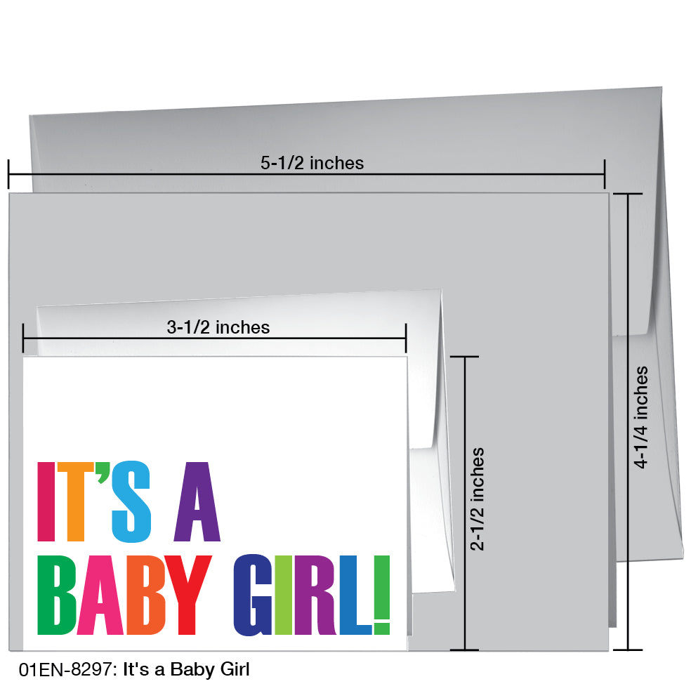 It's A Baby Girl, Greeting Card (8297)