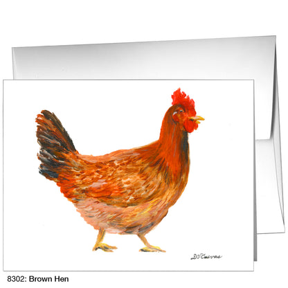 Brown Hen, Greeting Card (8302)