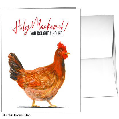 Brown Hen, Greeting Card (8302A)