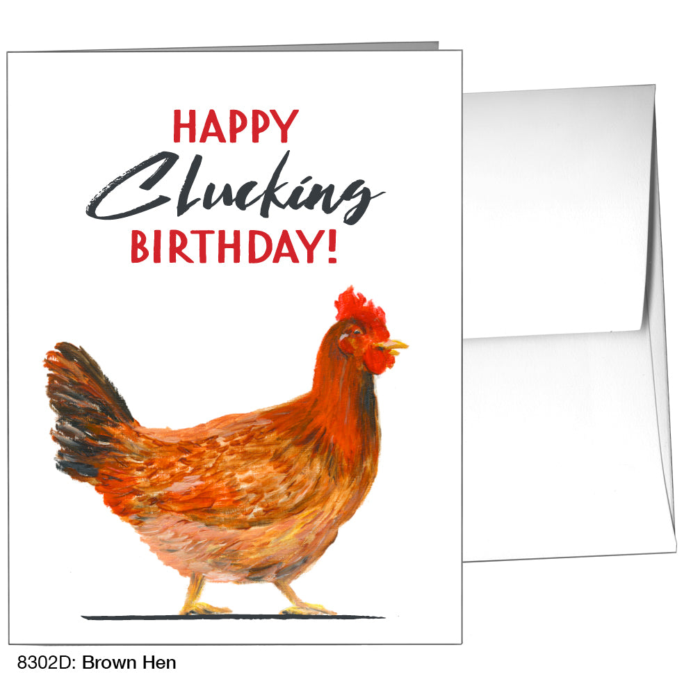 Brown Hen, Greeting Card (8302D)