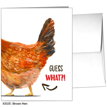 Brown Hen, Greeting Card (8302E)