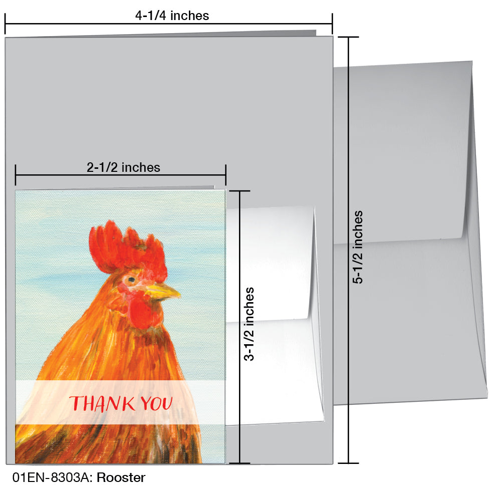 Rooster, Greeting Card (8303A)