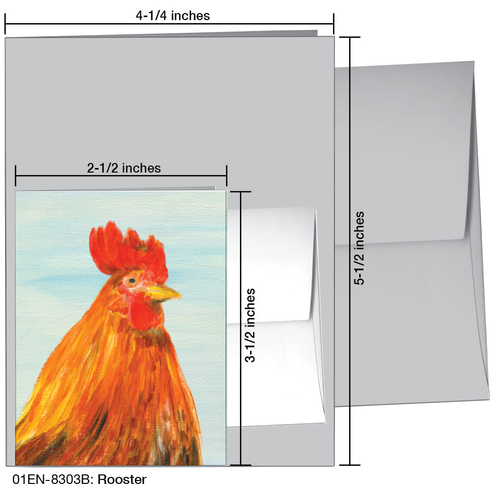 Rooster, Greeting Card (8303B)