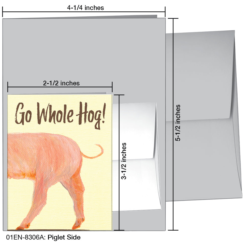 Piglet Side, Greeting Card (8306A)