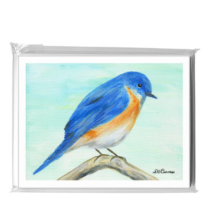 Blue Feathered, Greeting Card (8314A)