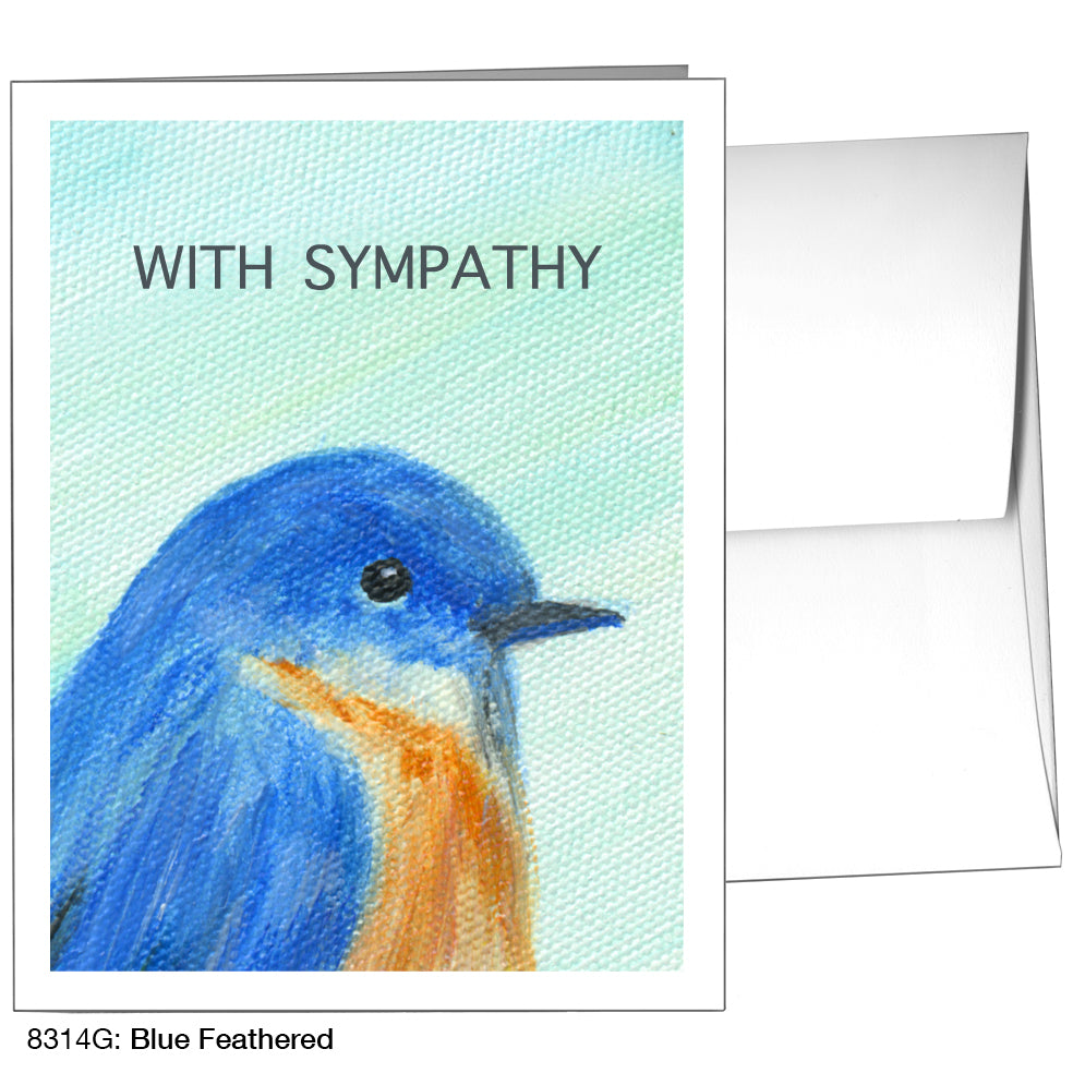 Blue Feathered, Greeting Card (8314G)
