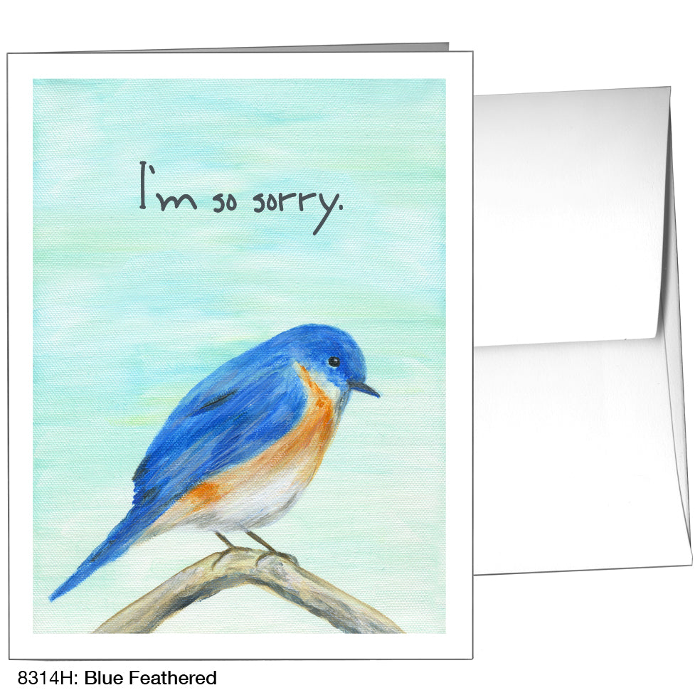 Blue Feathered, Greeting Card (8314H)
