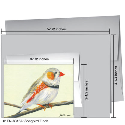 Songbird Finch, Greeting Card (8316A)