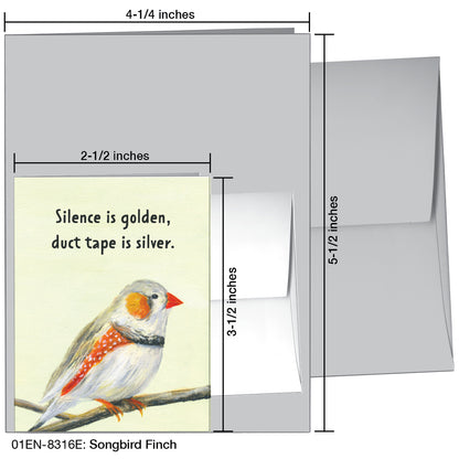 Songbird Finch, Greeting Card (8316E)
