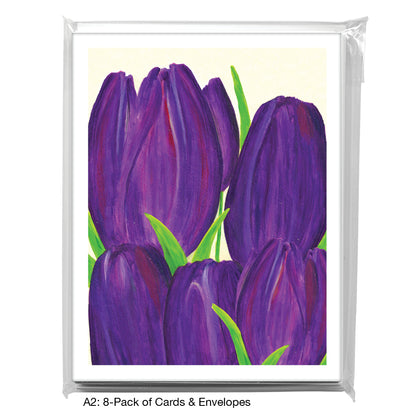 Purple Tulips, Greeting Card (8332E)