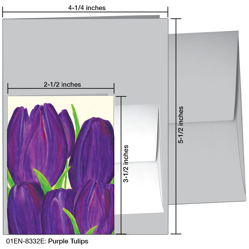 Purple Tulips, Greeting Card (8332E)