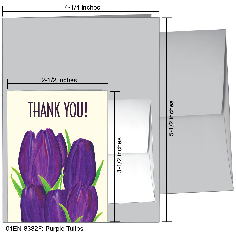 Purple Tulips, Greeting Card (8332F)
